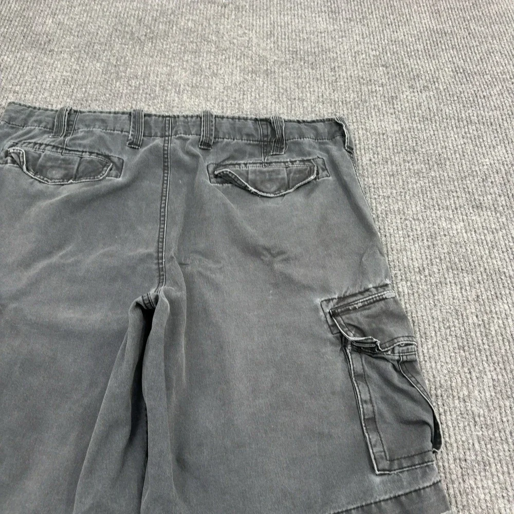 Society Of One Cargo Shorts Mens 44 Black Cotton Drawstring Casual Gorpcore